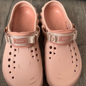 Pink clay echo crocs